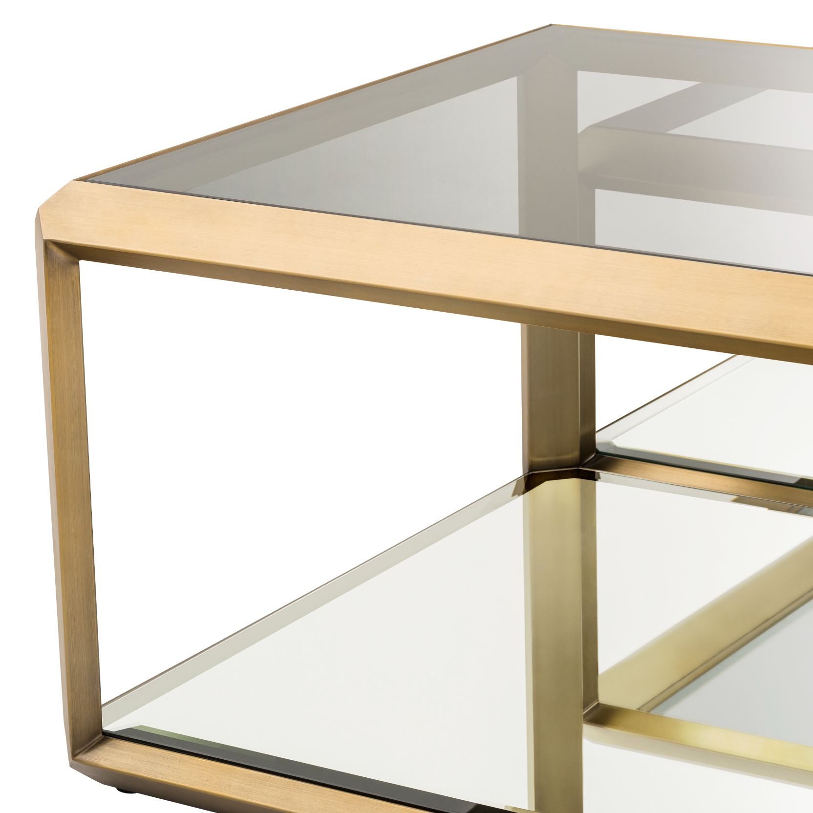 Callum Coffee Table Set of 4 Brass 75 cm