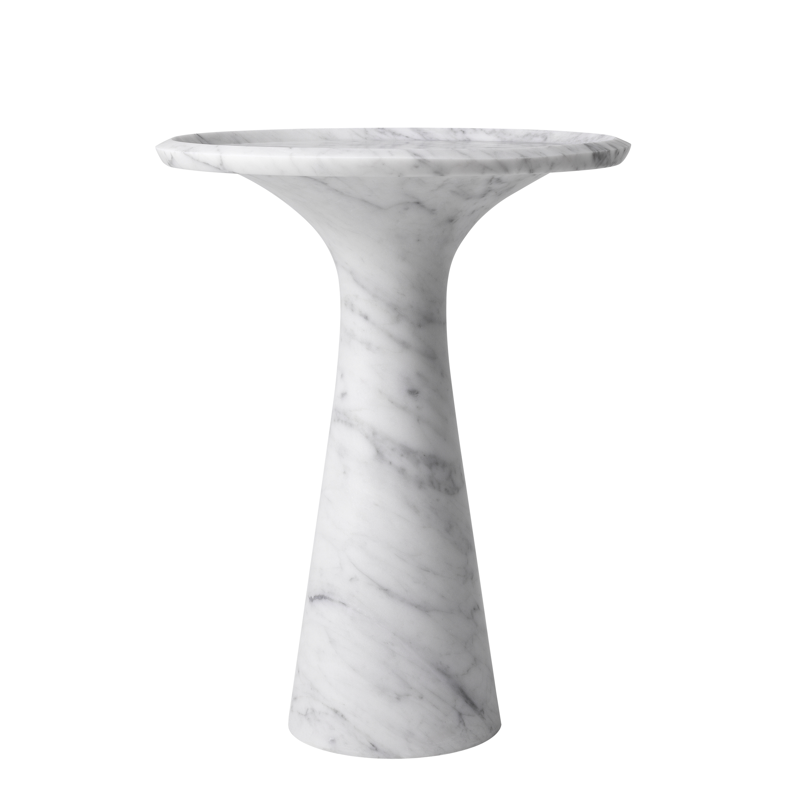 Pompano Low Side Table Marble 46.5 cm