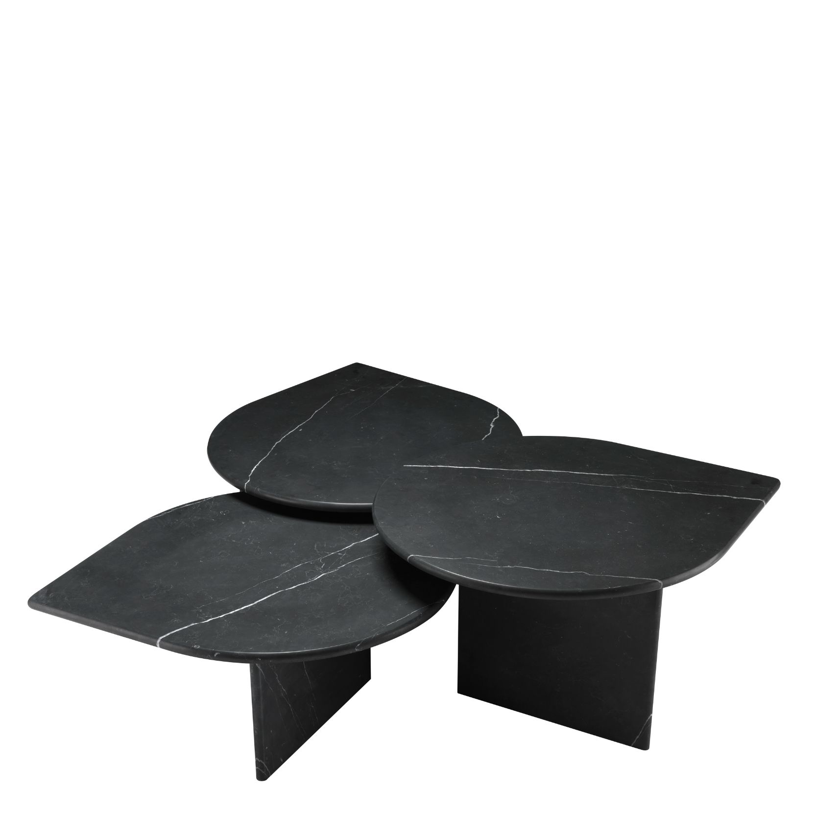 Naples Coffee Table Set of 3 Marble 83 cm