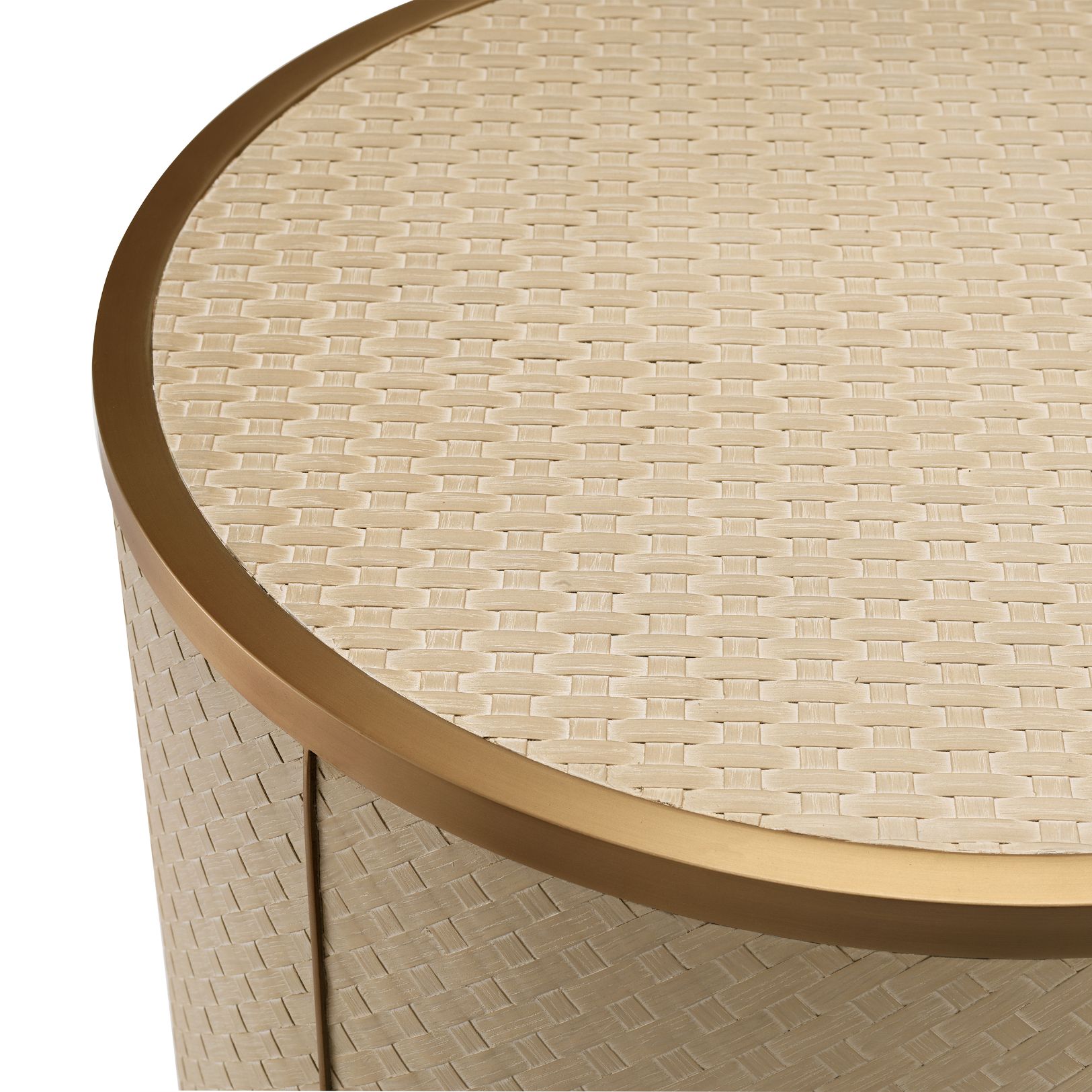 Napa Valley Side Table Woven Oak Veneer 55 cm