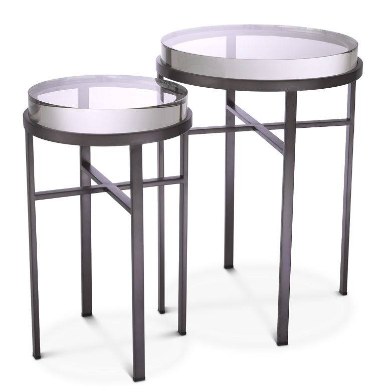 Hoxton Side Table Set of 2 Bronze 40 cm