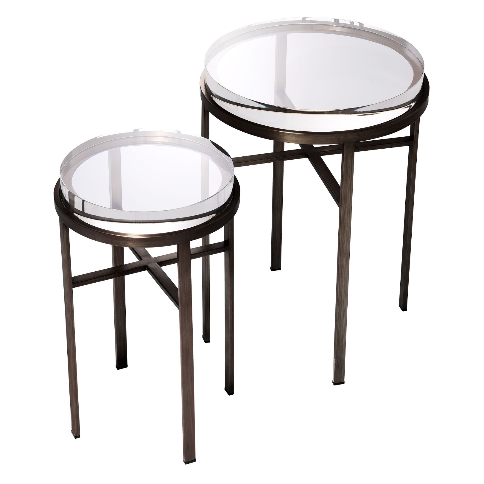 Hoxton Side Table Set of 2 Bronze 40 cm