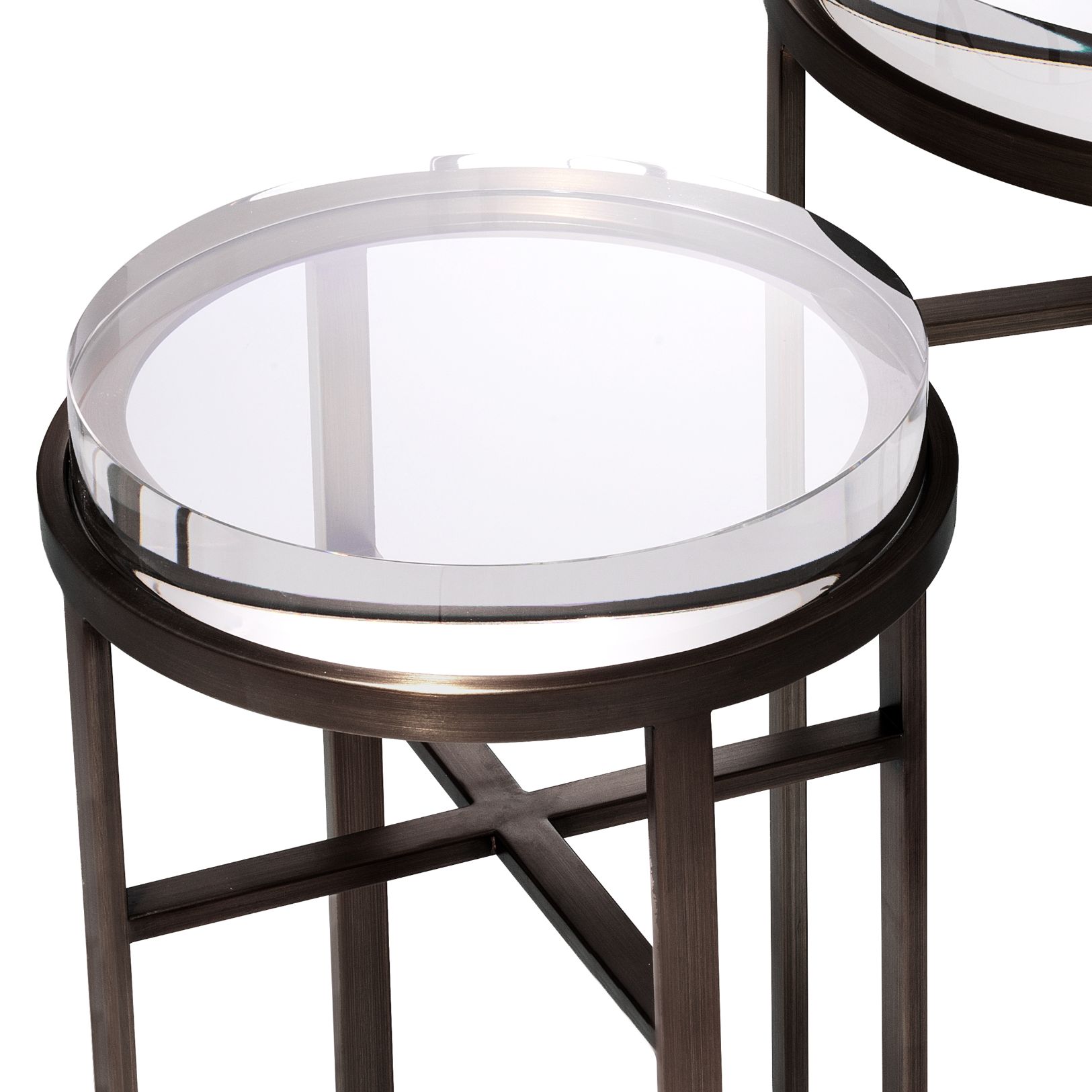 Hoxton Side Table Set of 2 Bronze 40 cm