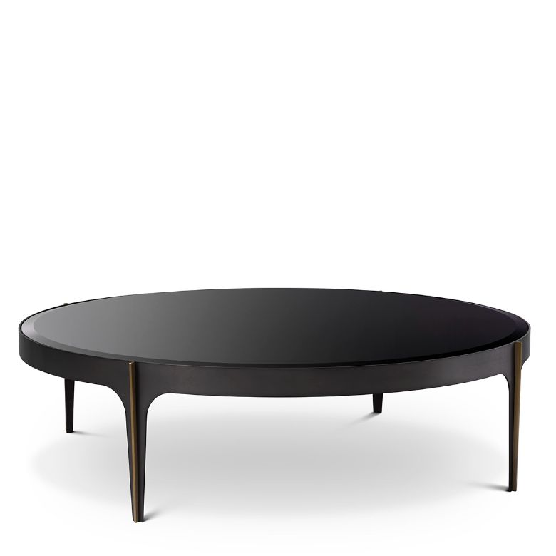 Artemisa L Coffee Table Bronze/Glass 124 cm