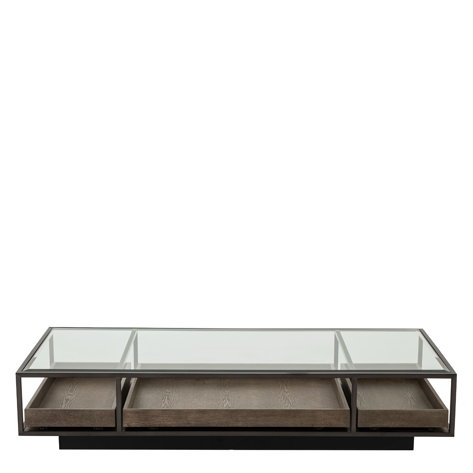 Roxton Coffee Table Bronze/Glass 180 cm