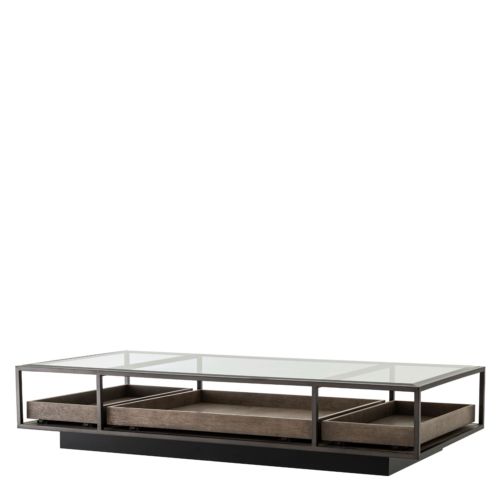 Roxton Coffee Table Bronze/Glass 180 cm