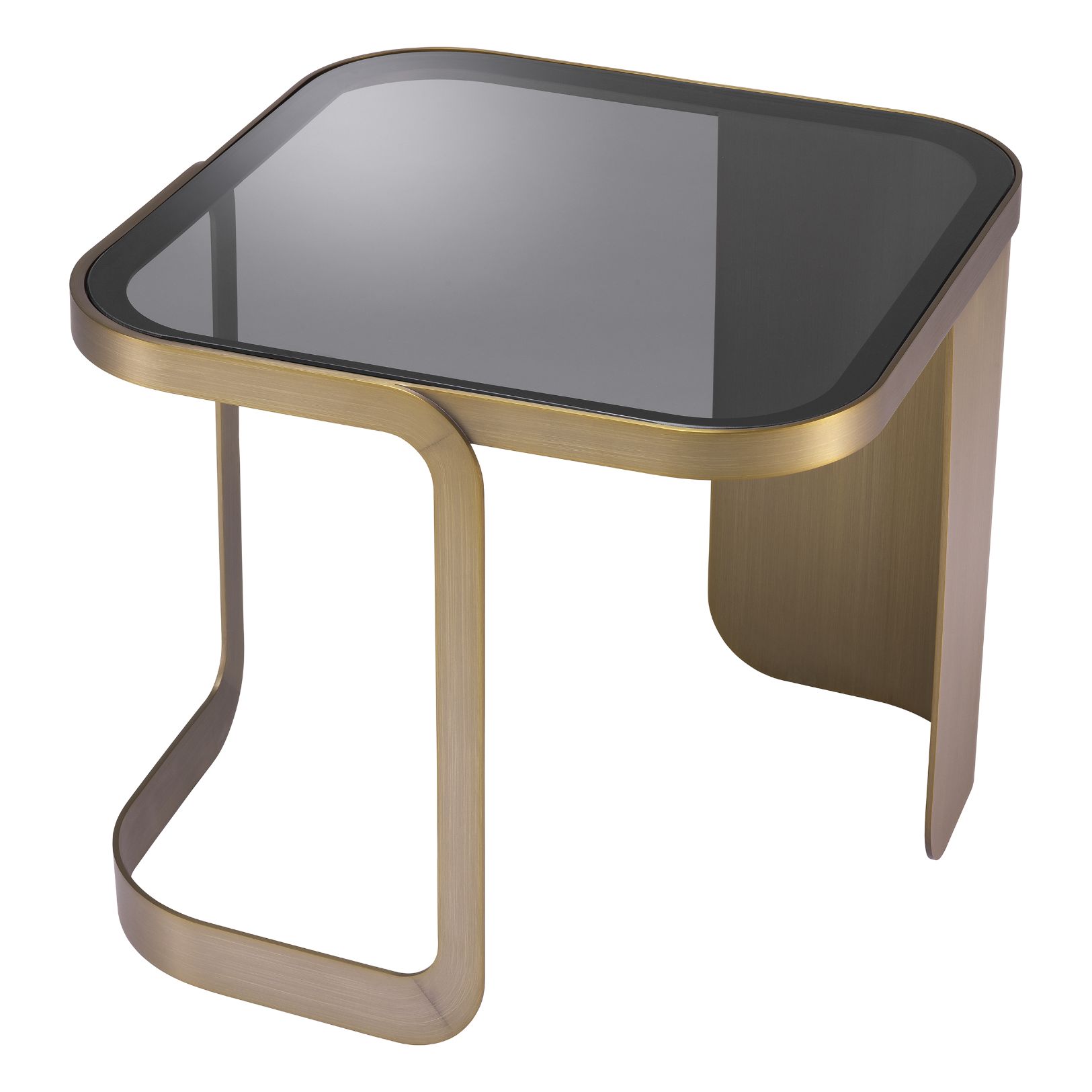 Numa Side Table Brass/Glass 49.5 cm