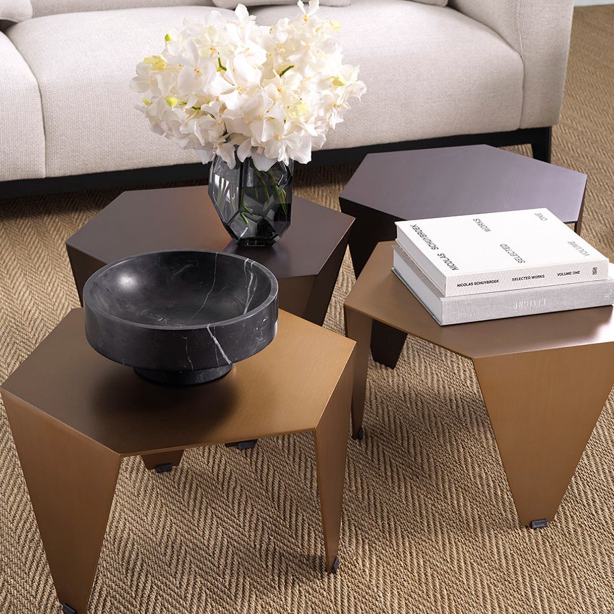 Metro Chic Side Table Bronze 57.5 cm