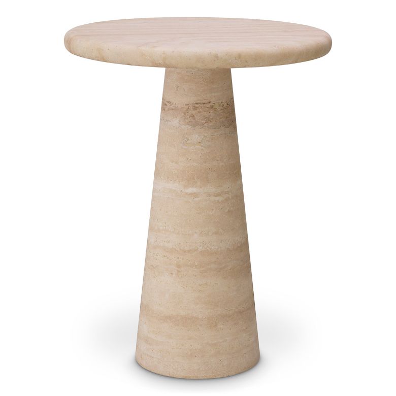 Adriana L Side Table Travertine 45 cm