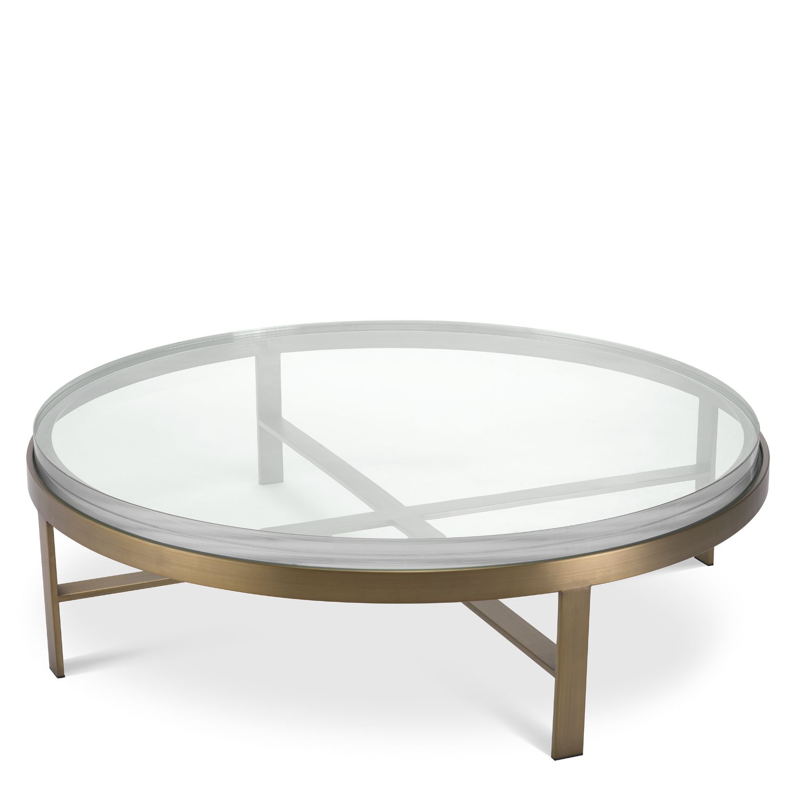 Hoxton Coffee Table Brass/Glass 97.5 cm