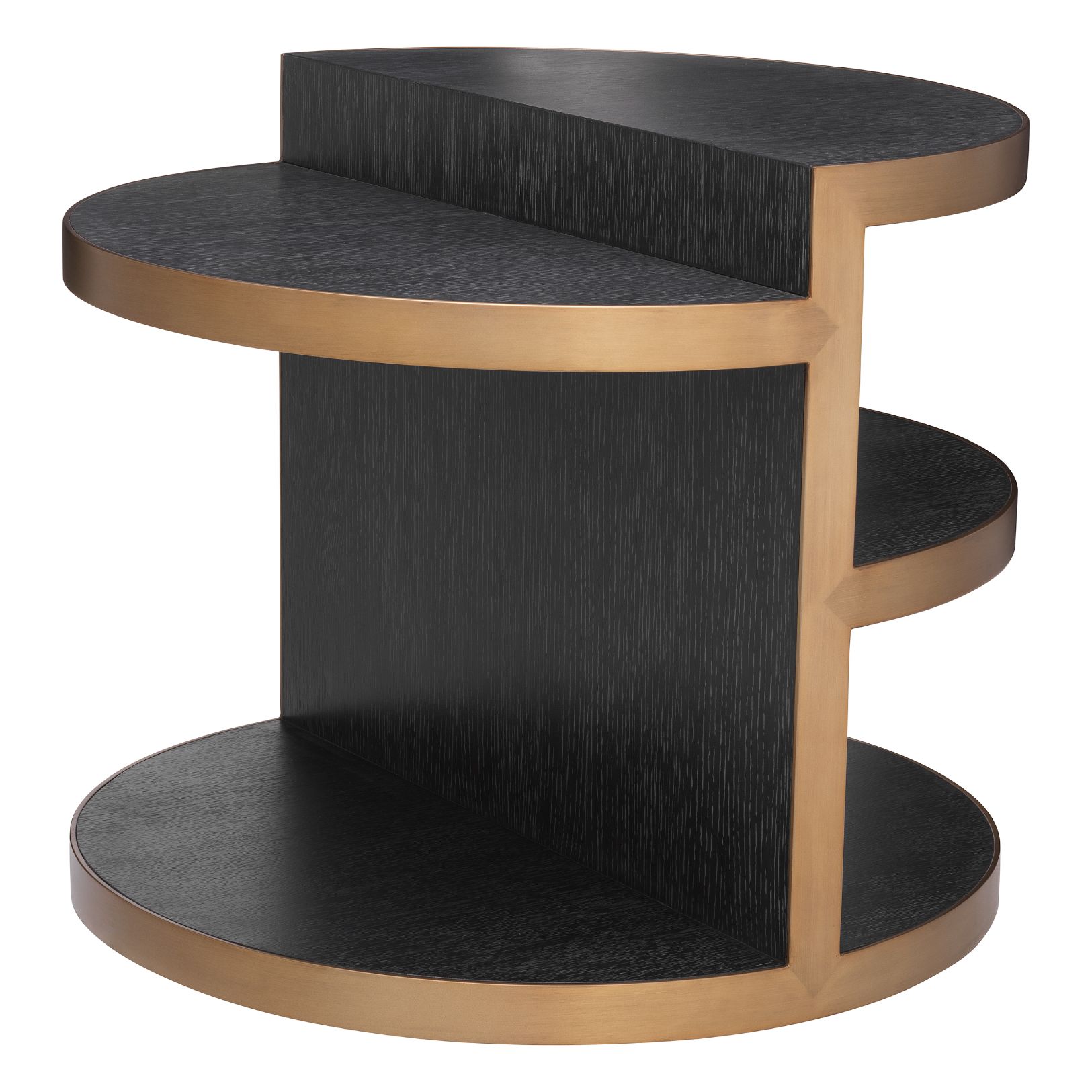 Nilo Side Table Oak/Brass 65 cm