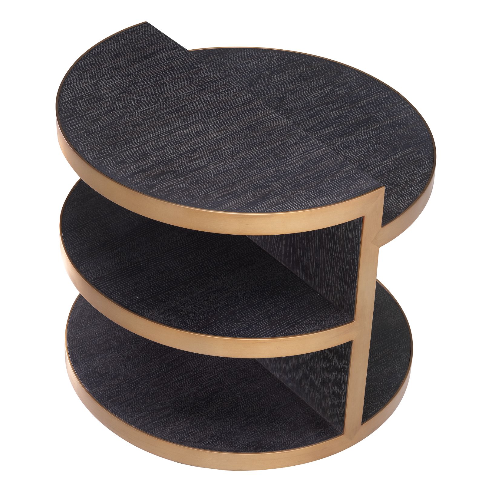 Nilo Side Table Oak/Brass 65 cm