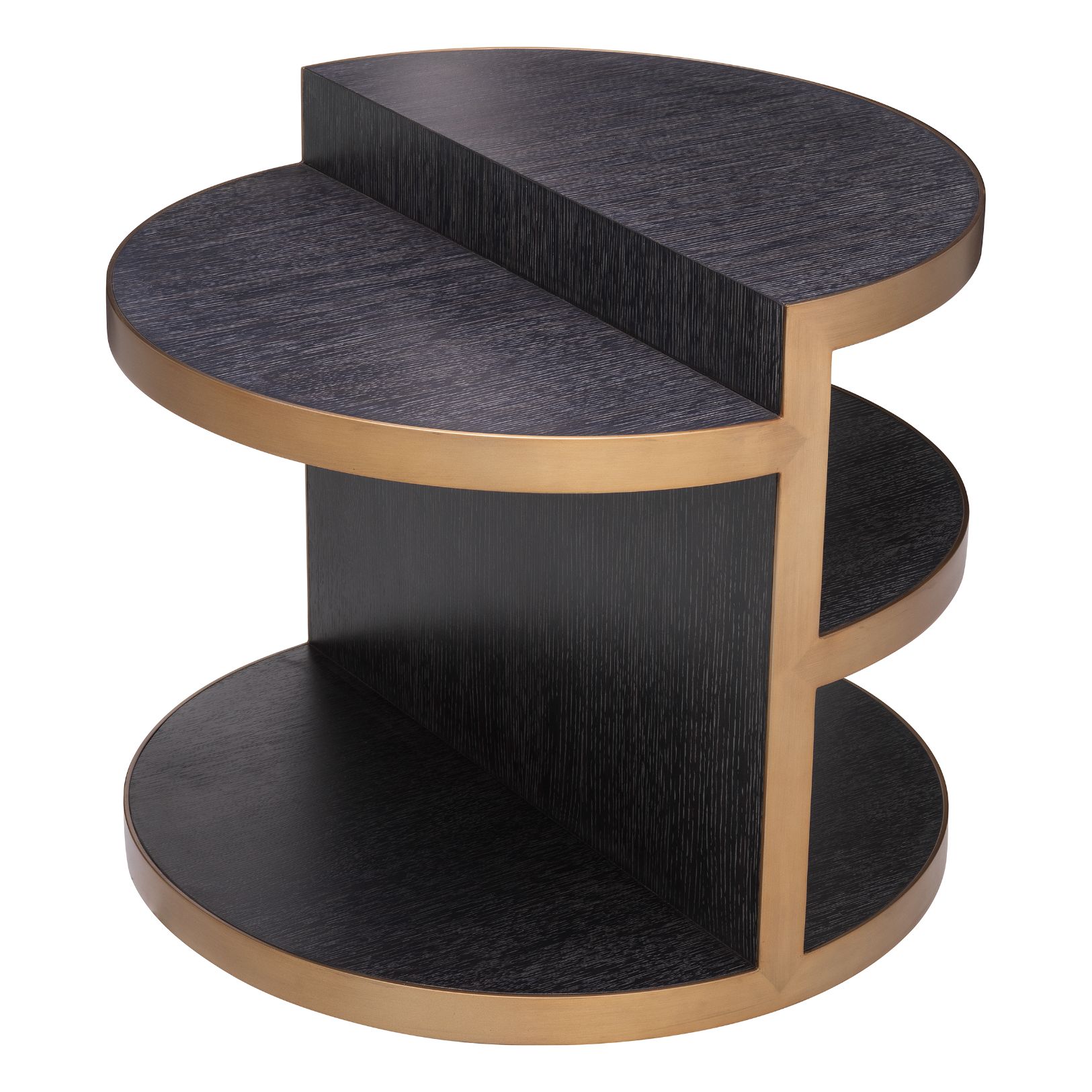 Nilo Side Table Oak/Brass 65 cm