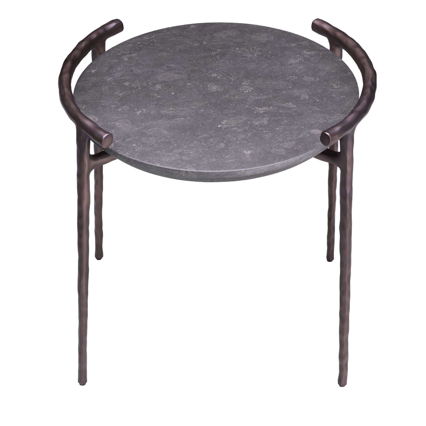 Arca Side Table Marble/Bronze 55 cm