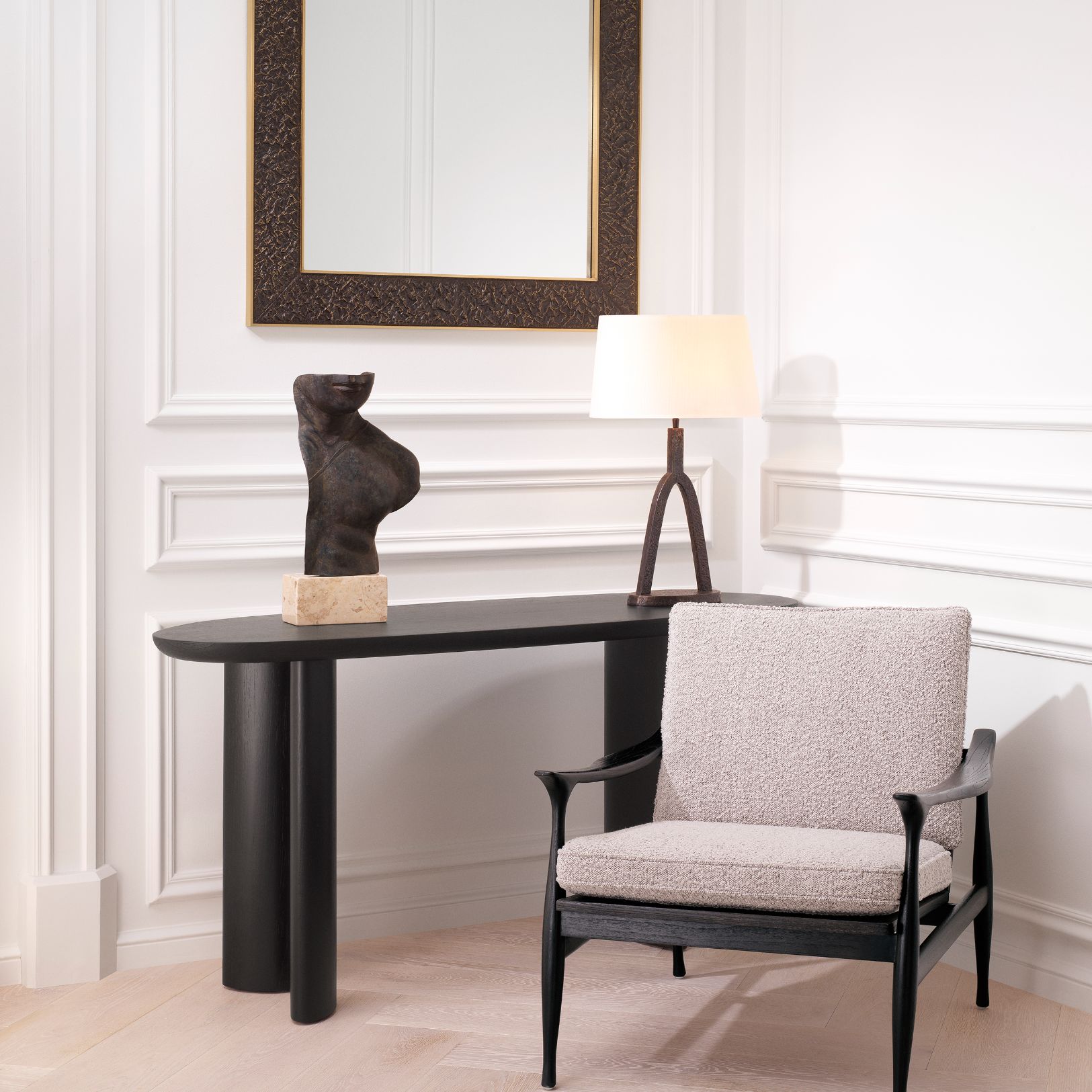 Lindner Console Table Black 156.5 cm