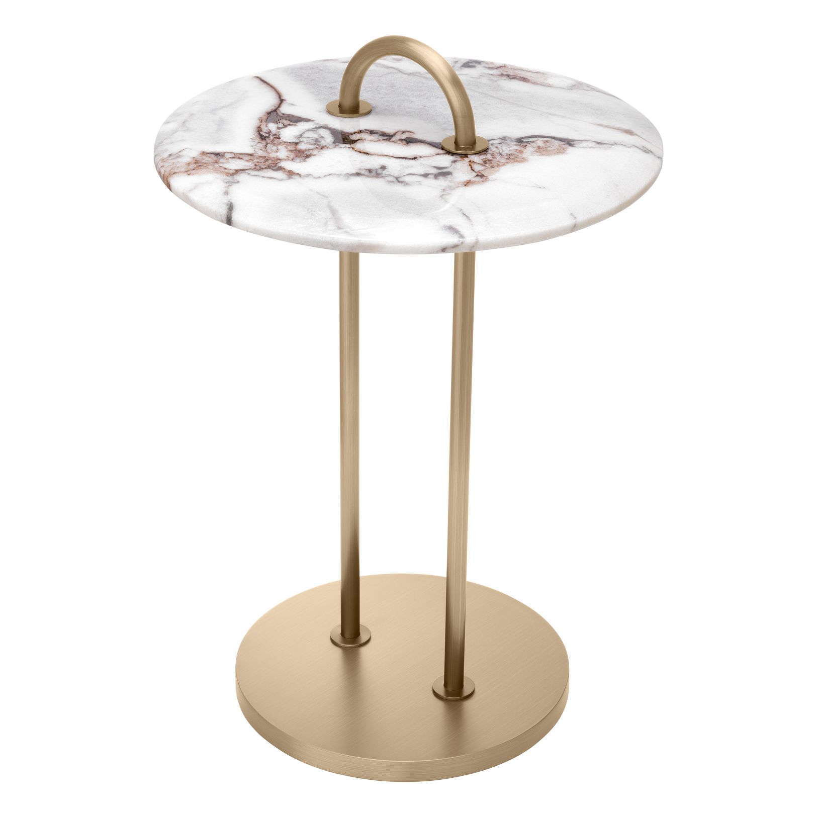 Zappa Side Table Marble/Brass 38.5 cm