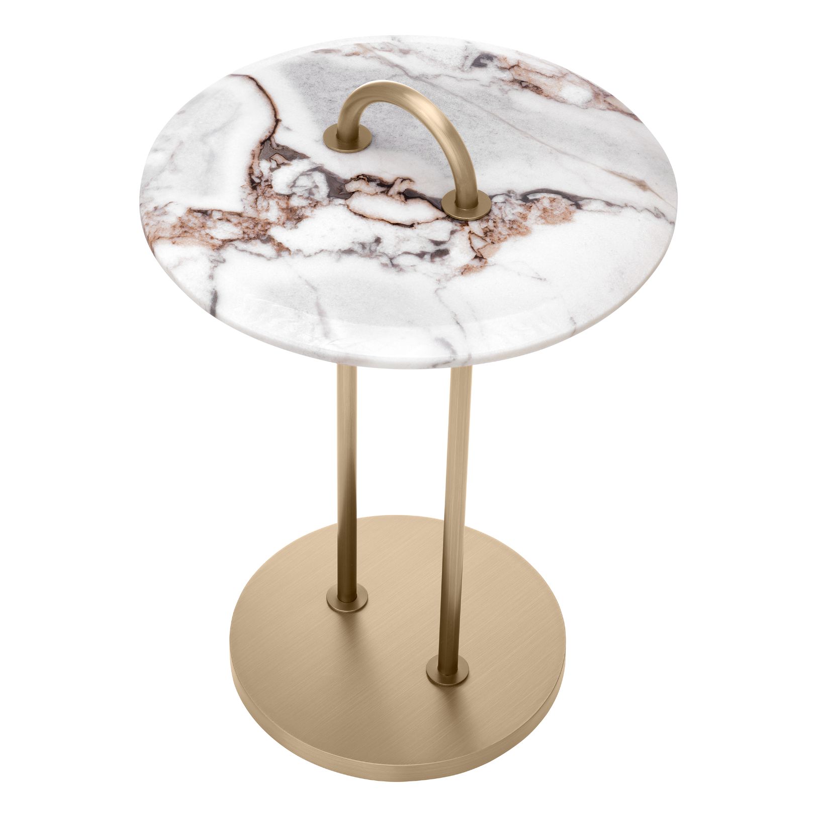 Zappa Side Table Marble/Brass 38.5 cm