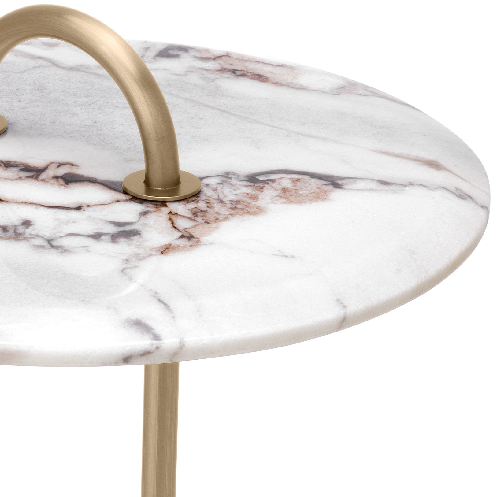 Zappa Side Table Marble/Brass 38.5 cm