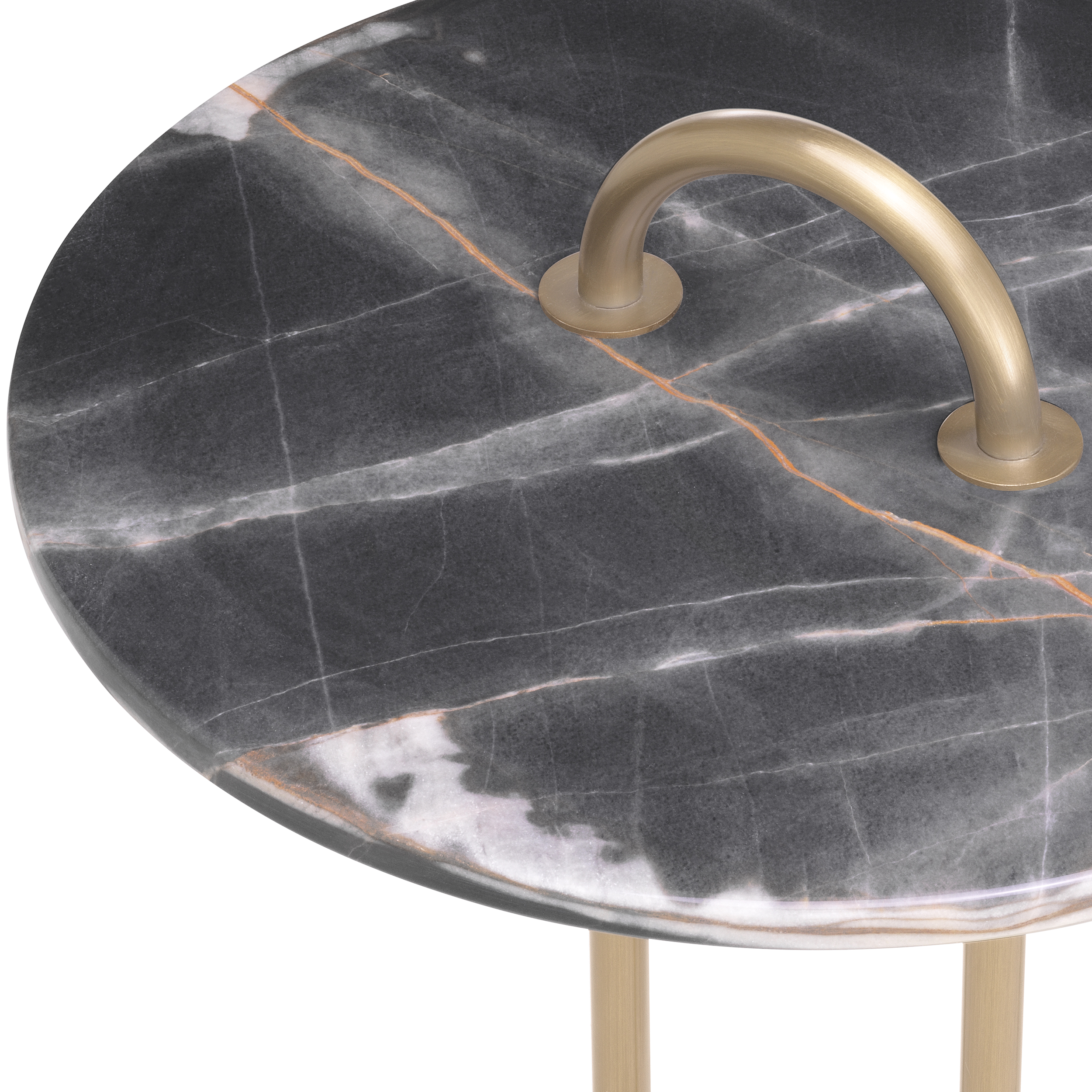 Zappa Side Table Marble/Brass 38.5 cm