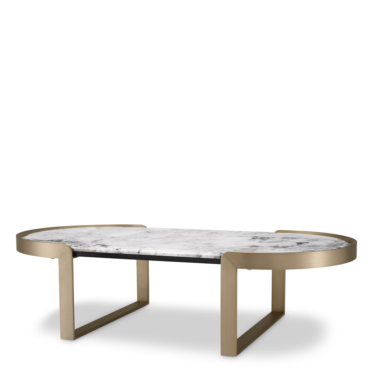 Fabio Coffee Table Brass/Marble 120 cm