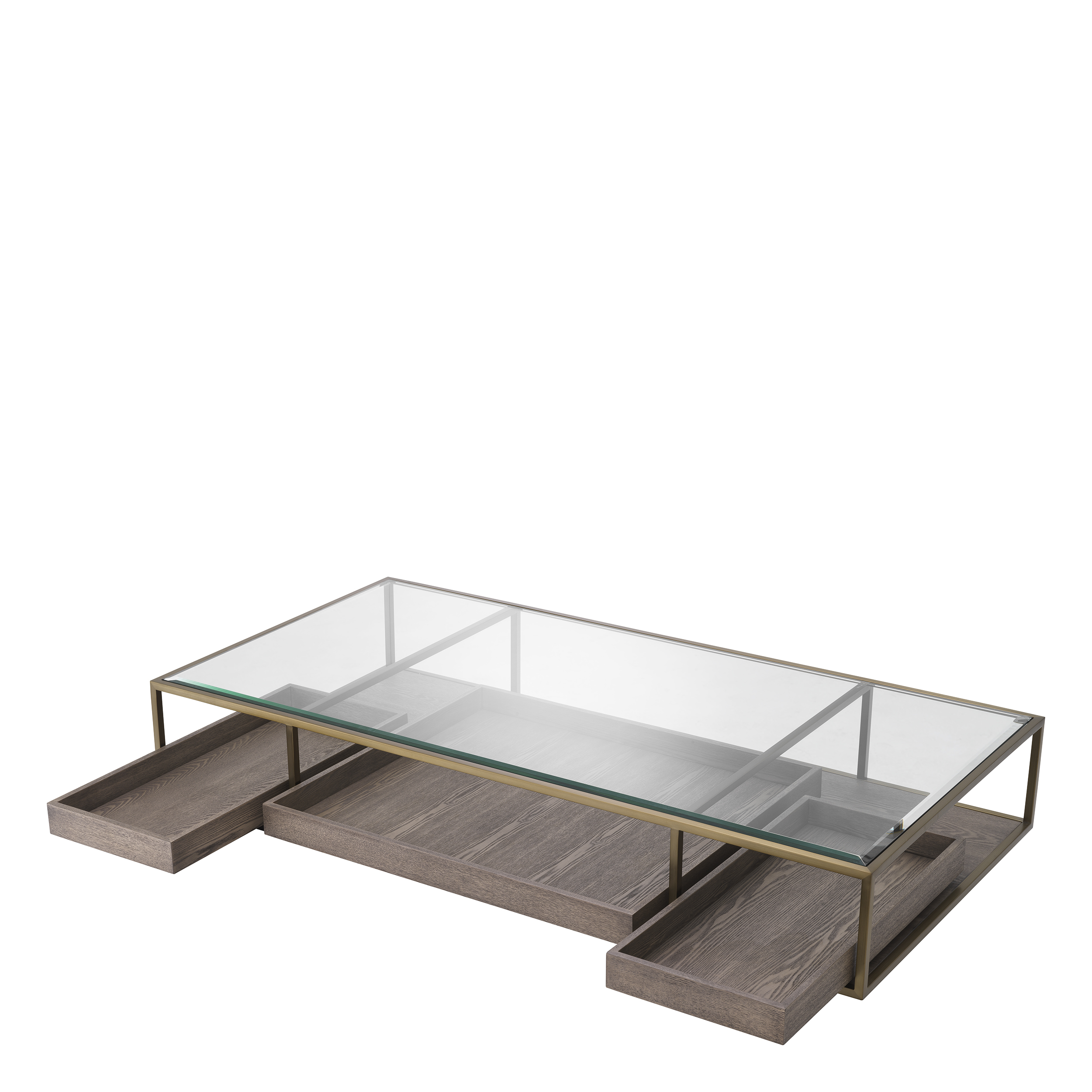 Roxton Soffbord Mässing/Glas 180 cm