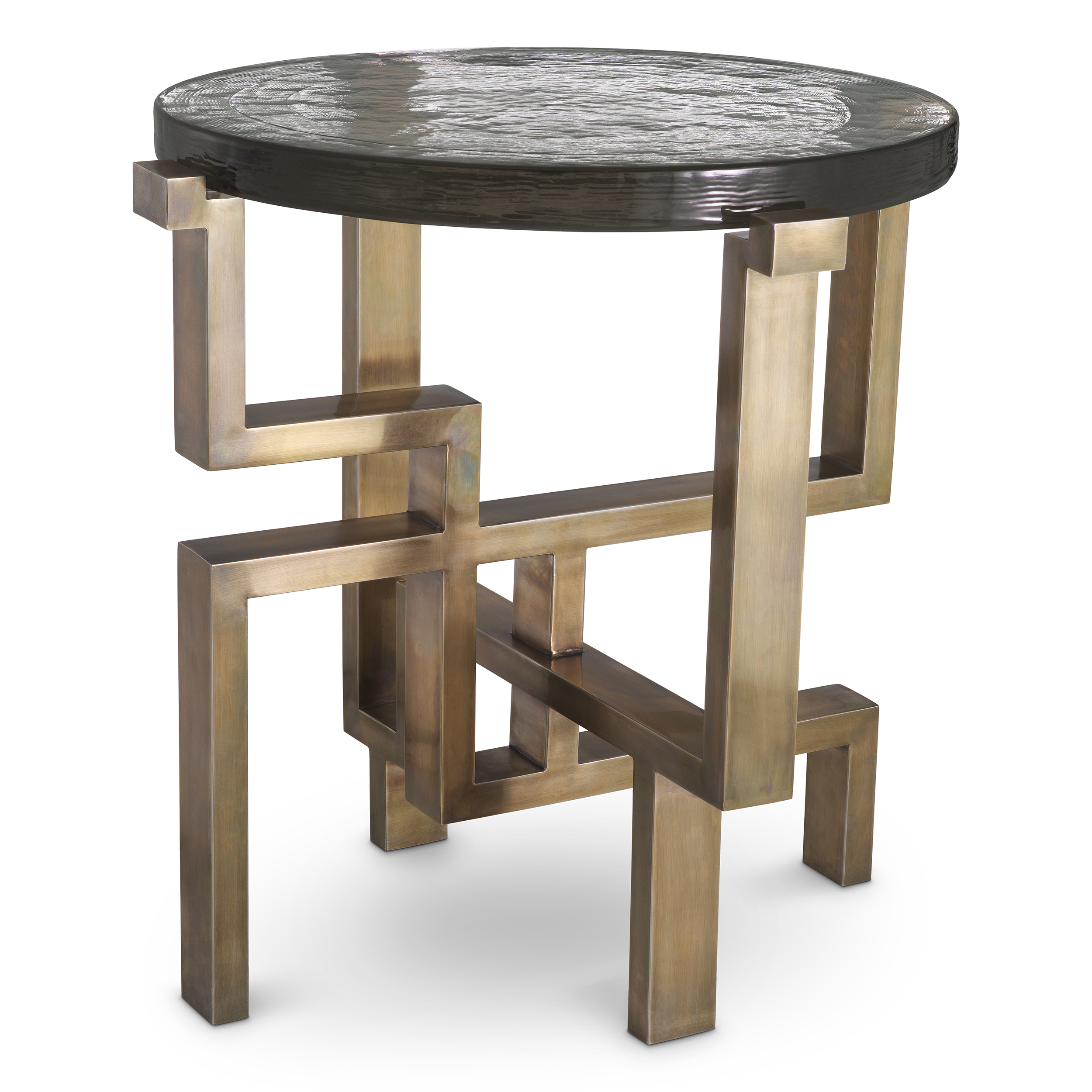 Gee Side Table Brass/Glass 57 cm