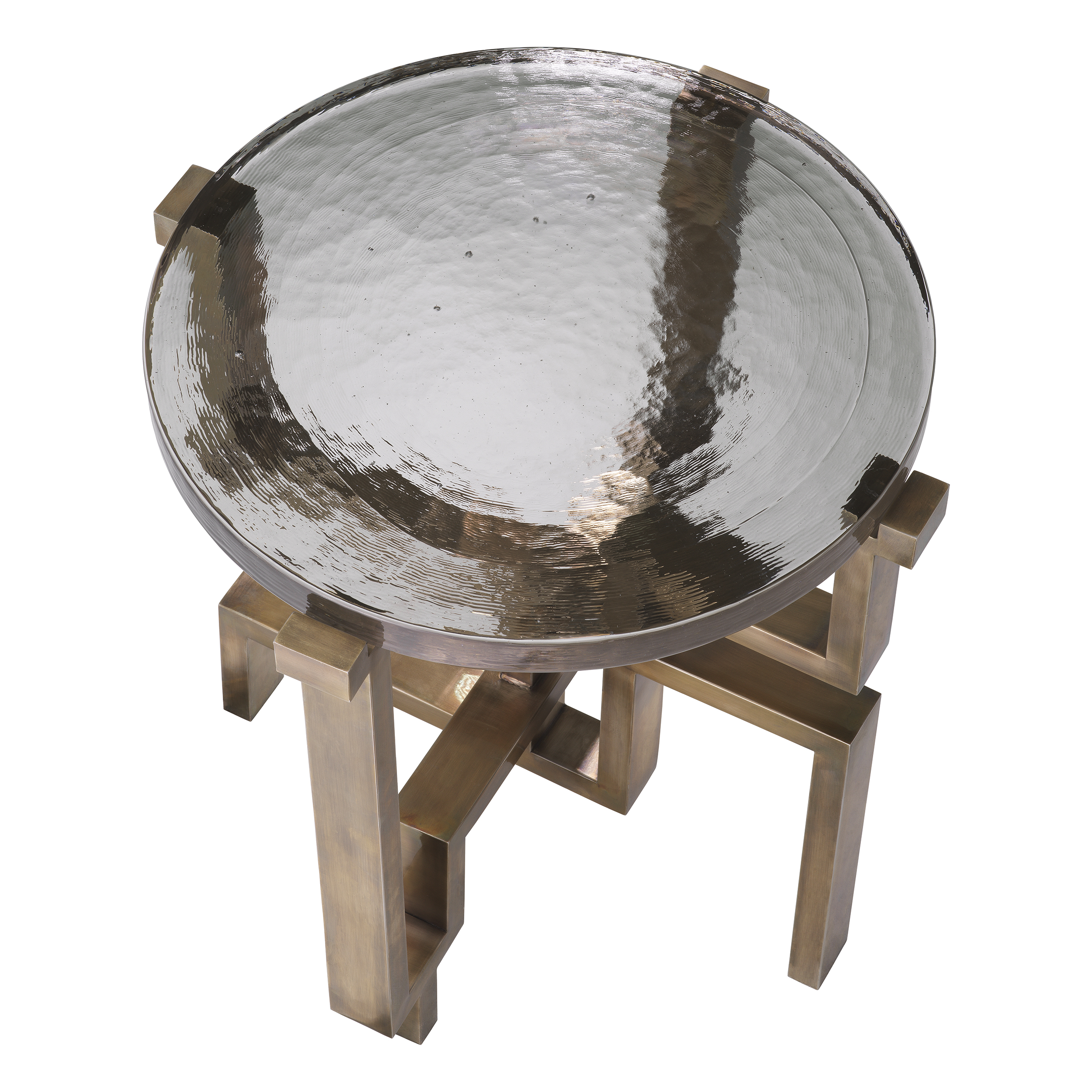 Gee Side Table Brass/Glass 57 cm