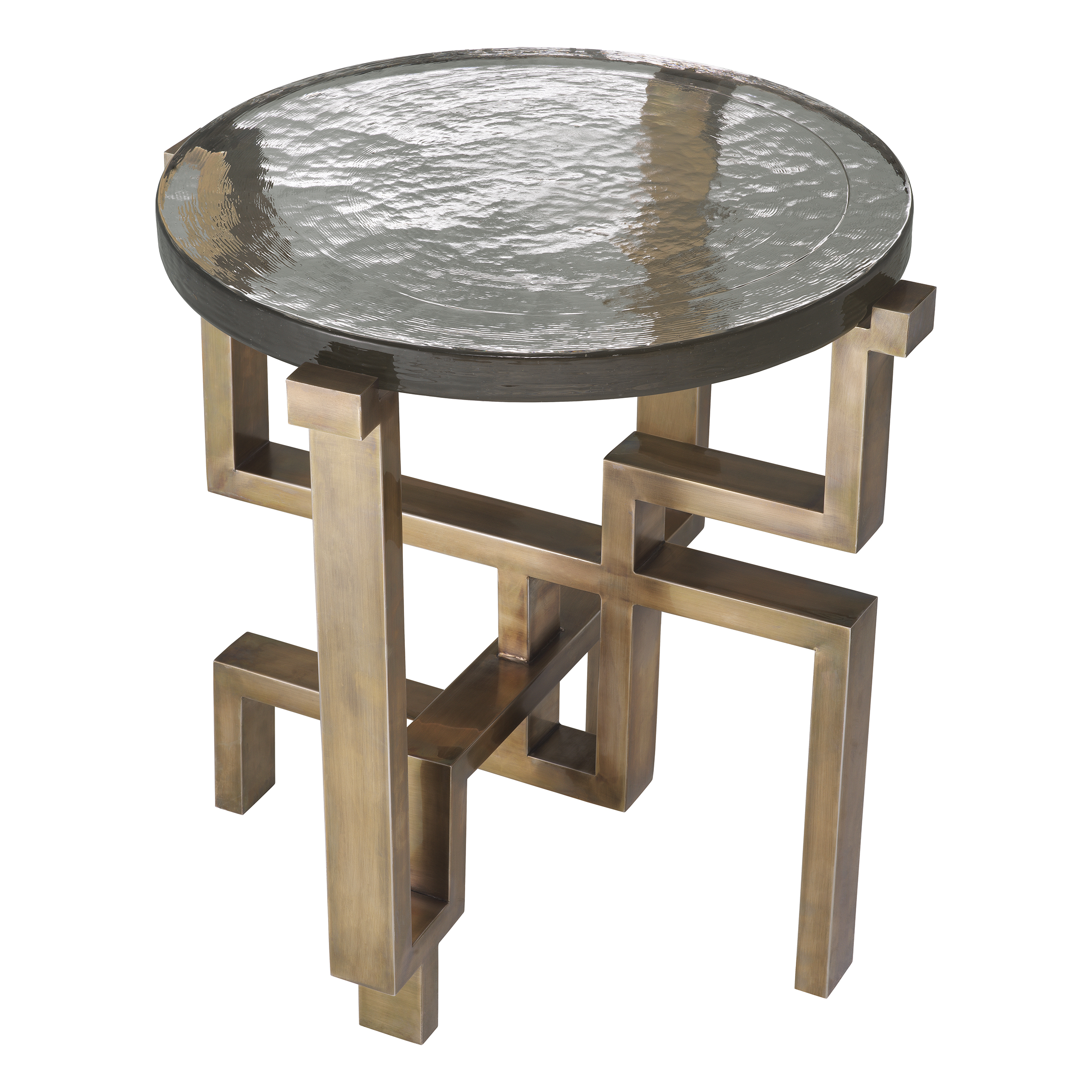 Gee Side Table Brass/Glass 57 cm