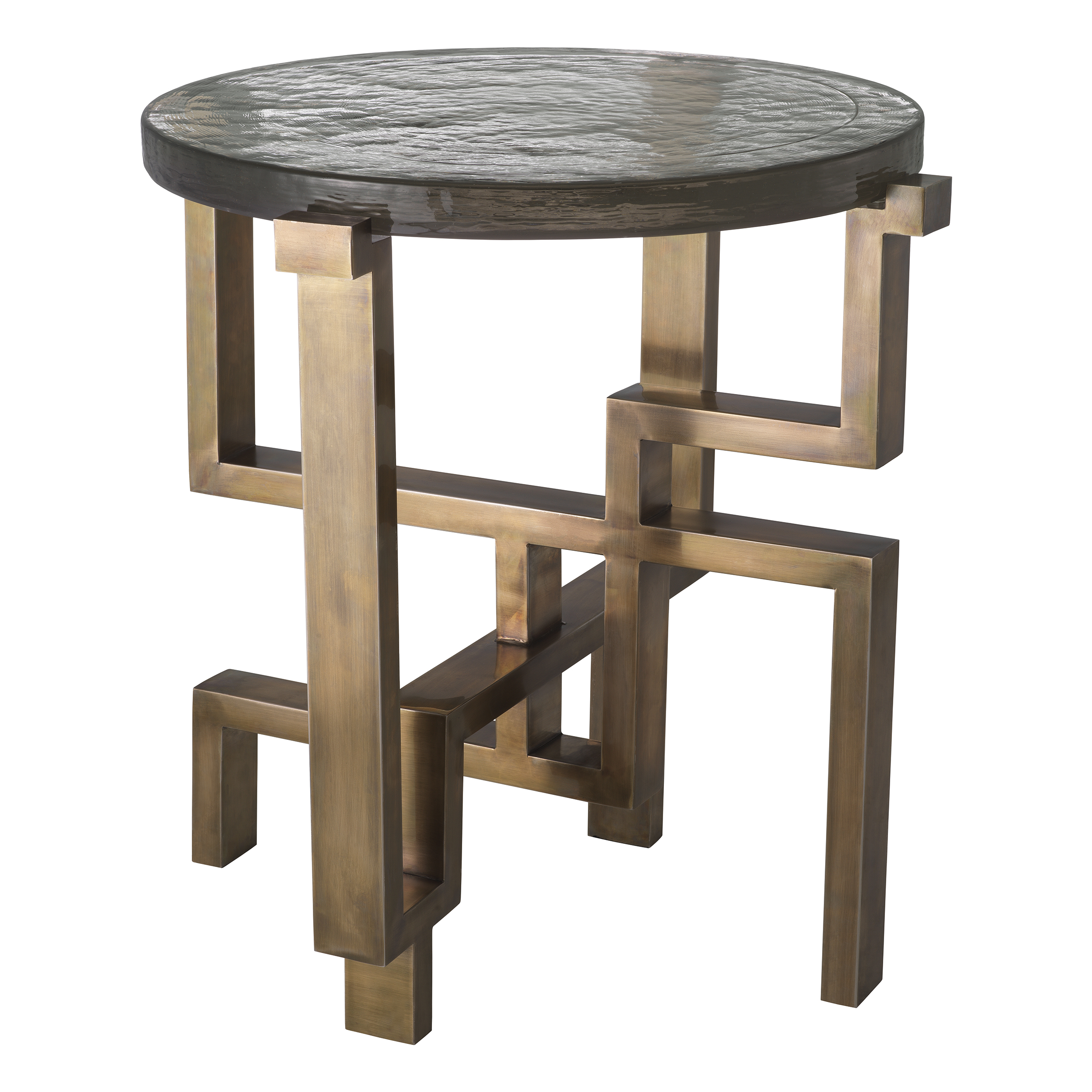 Gee Side Table Brass/Glass 57 cm