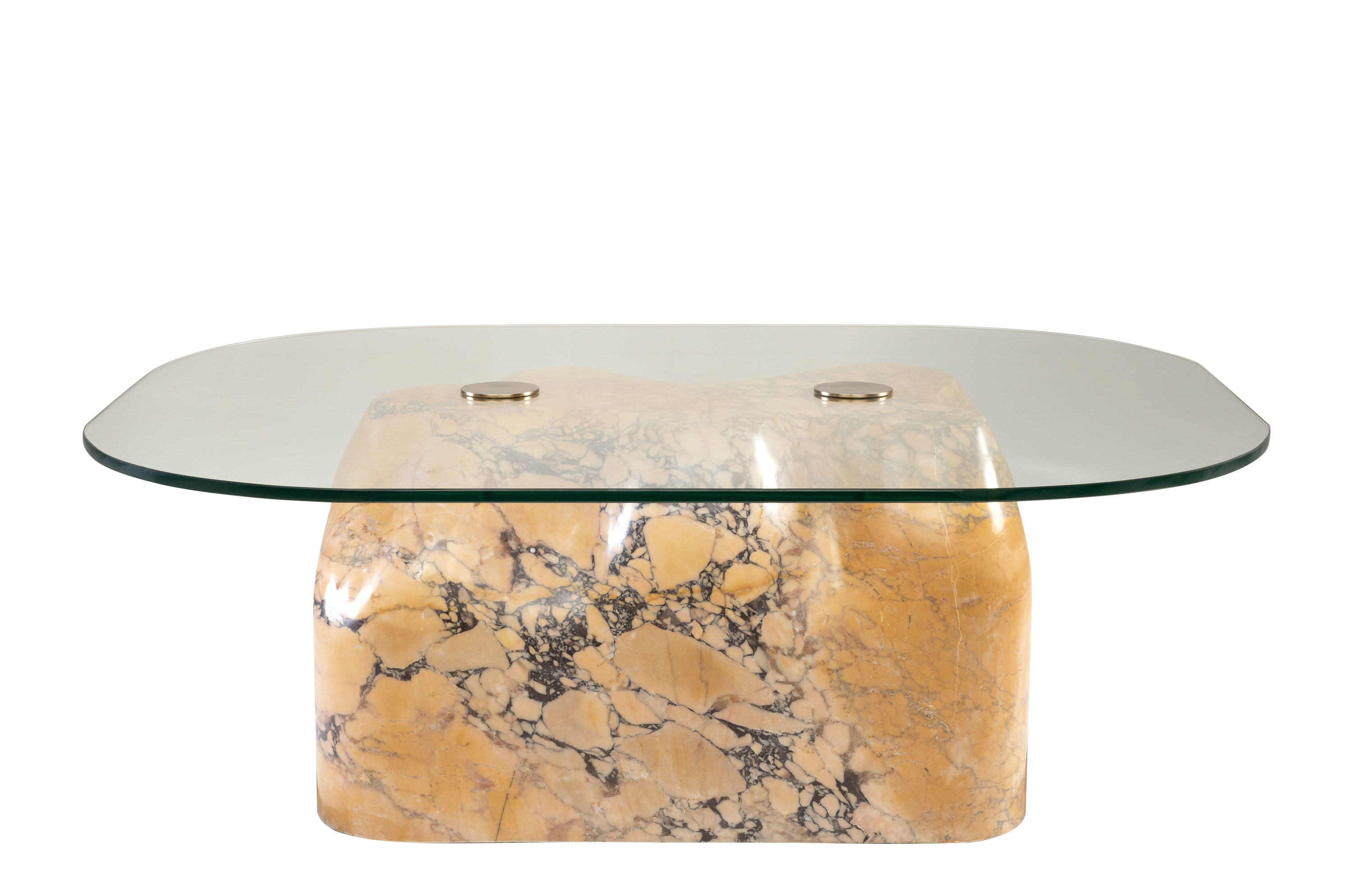 Aldabra coffee table marble/glass 106.5 cm