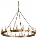 Crown Pendant Bronze ceiling lamp 165 cm diamter.