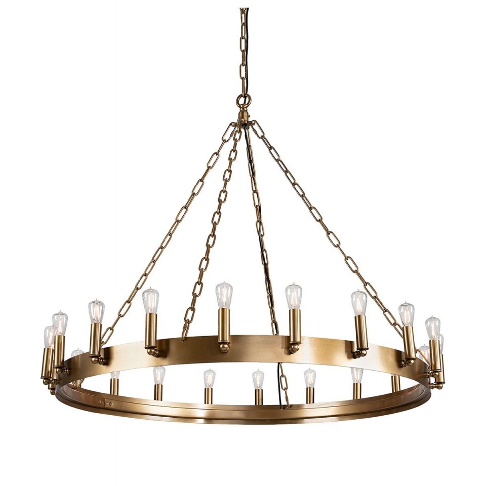 Crown Pendant Bronze ceiling lamp 165 cm diamter.