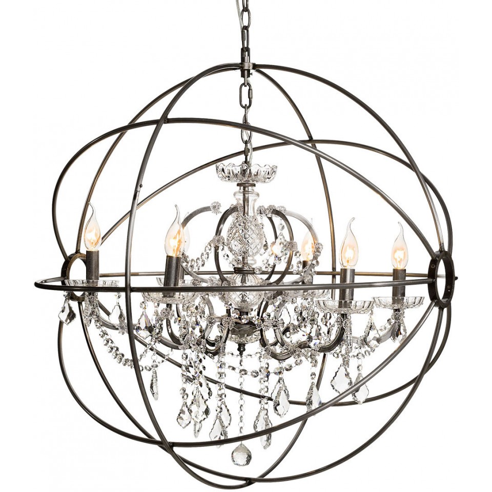 Rome Ceiling Light Crystal/Iron 80cm