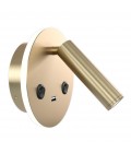 Bergdala USB hotel wall light brass 14cm