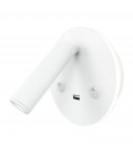 Bergdala USB hotel wall light white 14cm