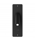 Gibo recessed hotel wall light black 22.6cm