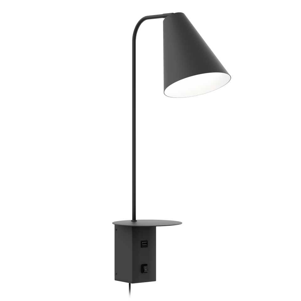 Vickelby hotel wall light black 70cm