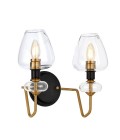 Armand Wall Lamp Brass/Glass 30.9cm