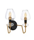 Armand Wall Lamp Brass/Glass 30.9cm