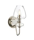 Armand Wall Lamp Nickel/Glass 30.8cm