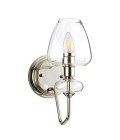 Armand Wall Lamp Nickel/Glass 30.8cm