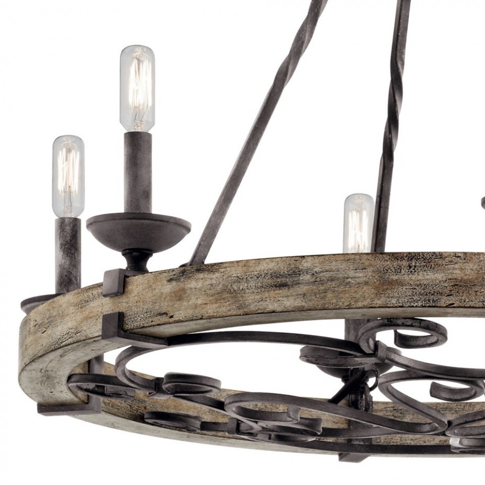 Taulbee 6-Lt Chandelier Weathered Zinc 72.2cm