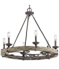 Taulbee 6-Lt Chandelier Weathered Zinc 72.2cm