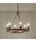 Taulbee 6-Lt Chandelier Weathered Zinc 72.2cm