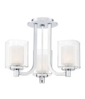 Kolt 3 Semi-Flush Light Polished Chrome 38.4cm IP44