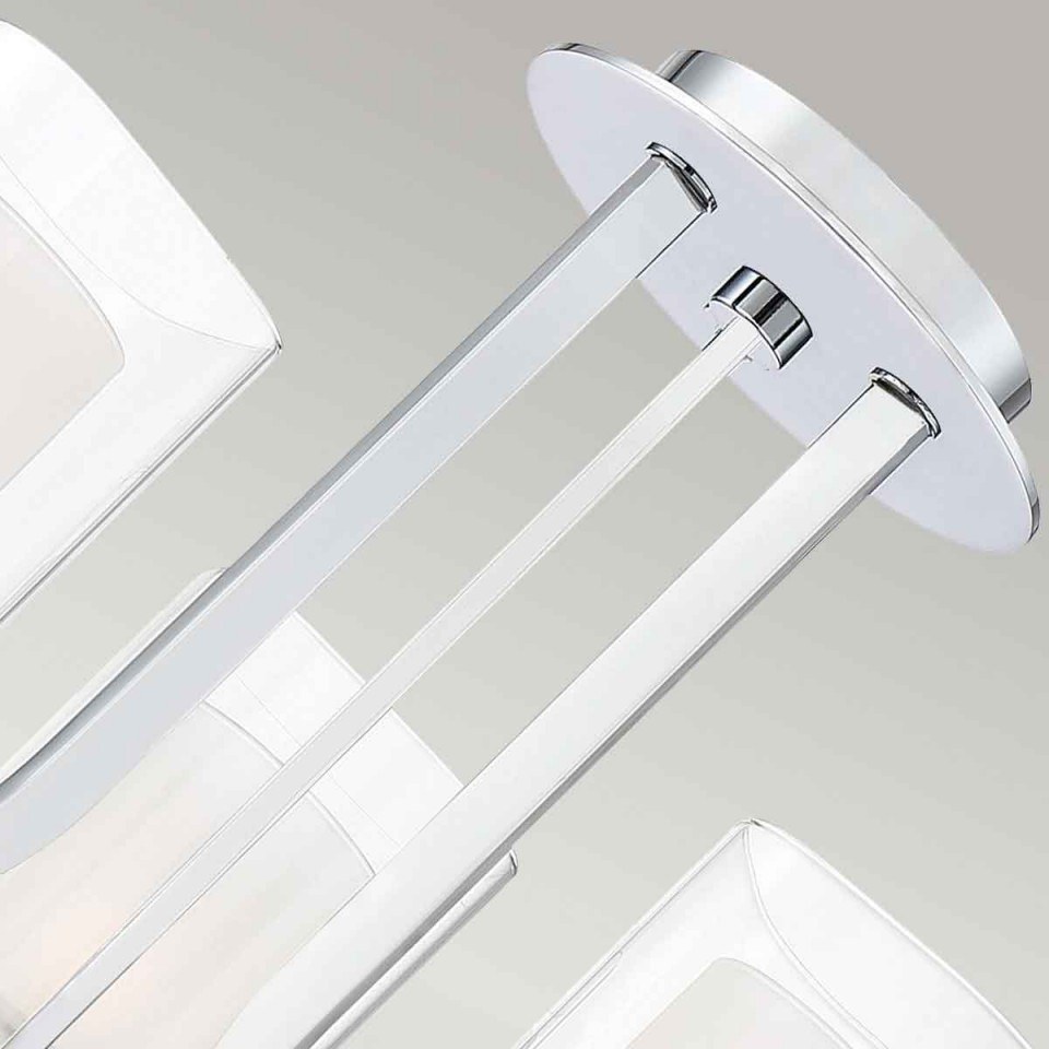 Kolt 3 Semi-Flush Light Polished Chrome 38.4cm IP44