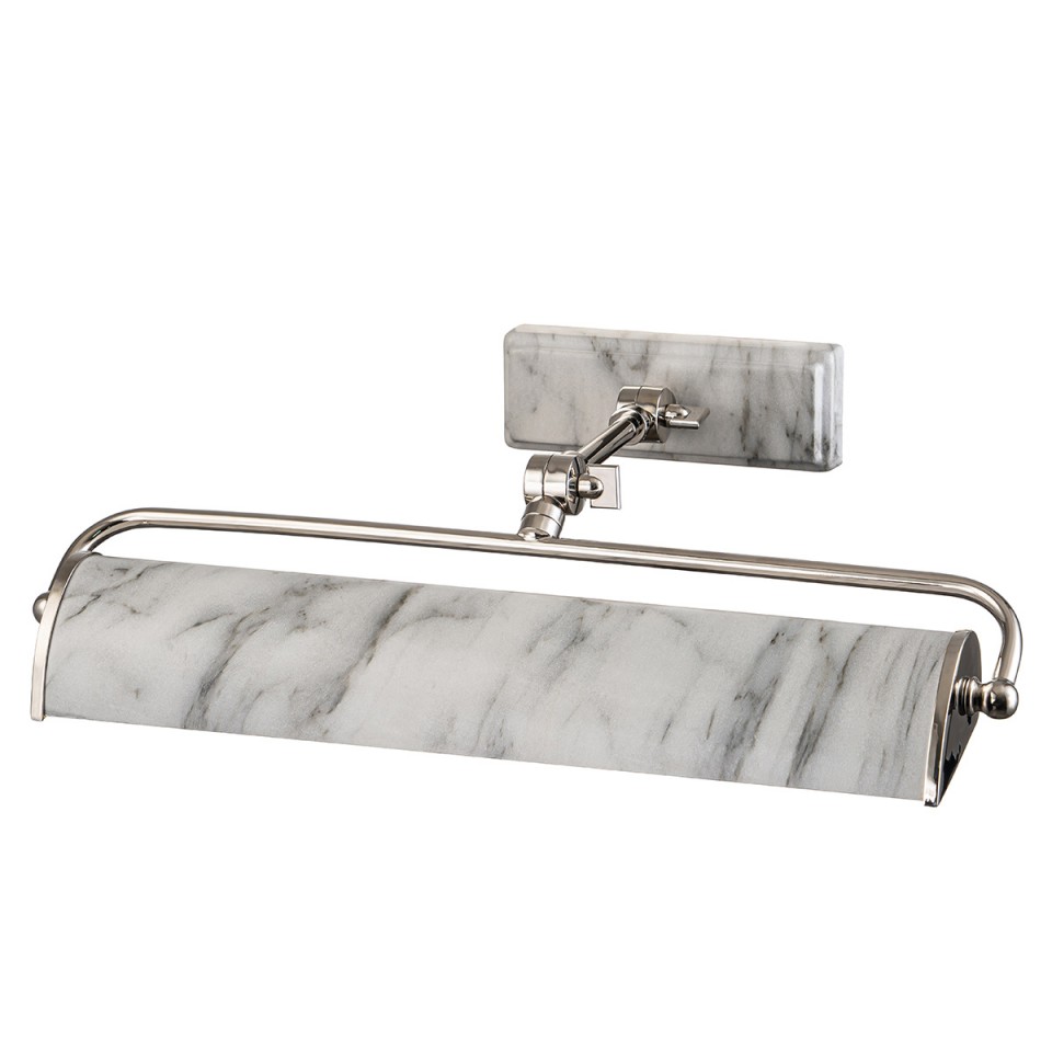 Winchfield 2-Lt Medium Picture Light Polished Nickel/Marble 44.5cm