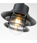 Copenhagen 1-Lt Outdoor Ceiling Lamp Black 22cm