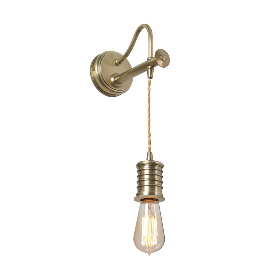 Douille 1-Lt Wall Lamp Aged Brass 32.4cm-122.4cm