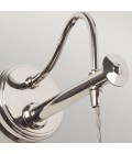 Douille 1-lt vägglampa polerad nickel 32,4cm-122,4cm